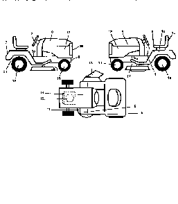 Part Location Diagram of 145005 Weed Eater Lawn tractor battery decal